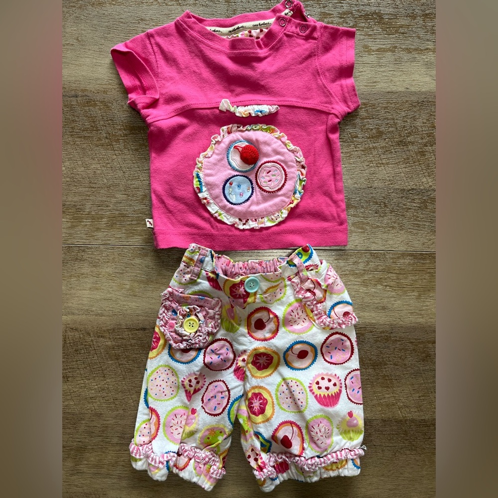 Coco Bonbons Toddler Pink Cupcake Outfit